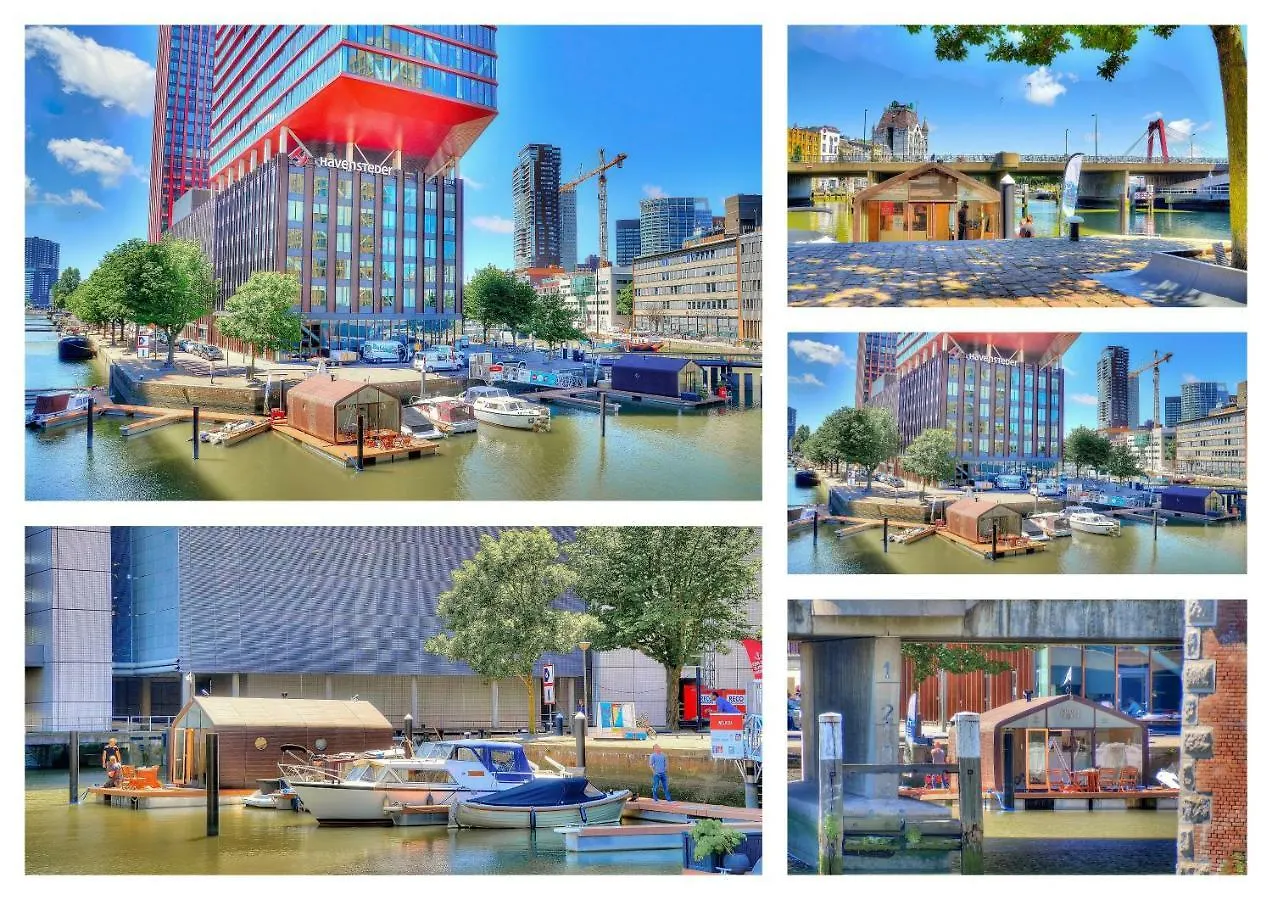 Wikkelboats at Wijnhaven Hotel Rotterdam Bådhotel